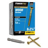 Power Pro 48598 yüksek kaliteli ahşap ve teras vidaları, dış mekanlar için paslanmaz, epoksi kaplamalı bronz, 1lb kutu