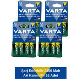 Power Şarj Edilebilir Kalem Pil 2100MAH Aa 16 Adet