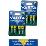 Power Şarj Edilebilir Kalem Pil 2100MAH Aa 8 Adet