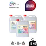 Power Tıme Epoxy 15 Kg Hobi Epoksi Speed/ Hızlı Kuruma/ Ultra Şeffaf Ve Parlak Epoksi Reçine Ince Döküm Yoğun Kıvam