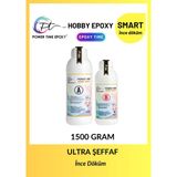 Power Time Epoxy 1500 gram Hobby Epoxy Smart/ Ultra Şeffaf Ince Döküm Hobi Epoksi Reçine 1500 Gram