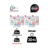 POWER TIME EPOXY 30 Kg Hobi Epoksi Speed/ Hızlı Kuruma/ Şeffaf Epoksi Reçine Ince Döküm Yoğun Kıvam