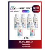 POWER TIME EPOXY 6 Kg Hobi Epoksi Speed/ Hızlı Kuruma/ Ultra Şeffaf Epoksi Reçine Ince Döküm Yoğun Kıvam