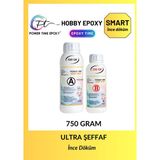 Power Time Epoxy 750 gram Hobby Epoxy Smart/ Hobi Epoksi Reçine Ultra Şeffaf ve Parlak Ince Döküm