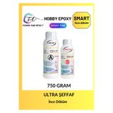 POWER TIME EPOXY 750 gram Hobby Epoxy Smart/ Ultra Şeffaf Ve Parlak Epoksi Reçine Ince Döküm