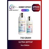 Power Tıme Epoxy 750 Gram Hobi Epoksi Speed/ Hızlı Kuruma/ Ultra Şeffaf Ve Parlak Epoksi Reçine Ince Döküm Yoğun Kıvam