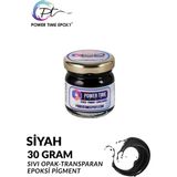Power Time Epoxy Opak & Transparan Sıvı Pigment Boya Epoksi Için 30 gr - Siyah