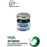 Power Time Epoxy Opak & Transparan Sıvı Pigment Boya Epoksi Için 30 gr - Yeşil