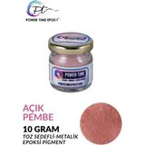 Power Time Epoxy Sedefli Metalik Toz Pigment Boya Epoksi Için 10 gr - Açık Pembe