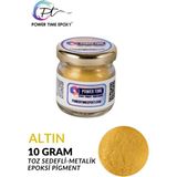 Power Time Epoxy Sedefli Metalik Toz Pigment Boya Epoksi Için 10 gr - Altın