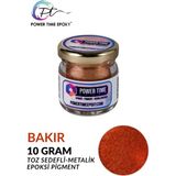 Power Time Epoxy Sedefli Metalik Toz Pigment Boya Epoksi Için 10 gr - Bakır