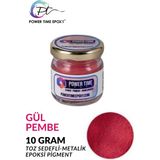 Power Time Epoxy Sedefli Metalik Toz Pigment Boya Epoksi Için 10 gr - Gül Pembe