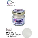 Power Time Epoxy Sedefli Metalik Toz Pigment Boya Epoksi Için 10 gr - İnci