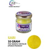 Power Time Epoxy Sedefli Metalik Toz Pigment Boya Epoksi Için 10 gr - Sarı