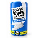Power Wipes Ayakkabı Temizleme Islak Mendili 50'li Güçlü Formül Pratik Temizlik Havlusu