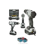 POWER7 MARKA ( BN•5 ) 36V 5Ah 13 MM Kömürsüz Motor Çelik Mandren Akülü Vidalama Darbeli Şarjlı Matkap Seti