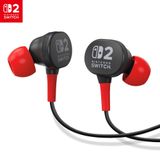 PowerA Wired Earbuds for Nintendo Switch 2- Black, Officially Licensed, 8 mm Speaker Drivers, in-Ear Design, 3 Swappable Tips, Includes Drawstring Storage Bag