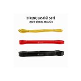 powerband Direnç Lastiği Ve Egzersiz Bandı Seti Hafif Direnç Seti 3 Adet