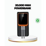 Powerbank 20000 Mah 22.5W Hızlı Şarjlı ve Kompakt Çoklu Kablo Çıkışlı