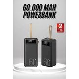 Powerbank 60.000 Mah Taşınabilir Şarj Hızlı El Fenerli Dijital Göstergeli Nemere - Renkli