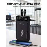 Powerbank Dahili Ekranlı 10000 Mah Çift Kablolu Yeni Nesil