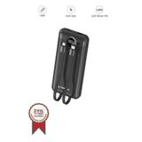 Powerbank Dijital Göstergeli Hızlı Şarj 10000mAh 2 Çıkışlı Taşınabilir Batarya TRM-1015 Siyah