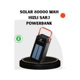 Powerbank Hızlı Şarj Solar Güneş Enerjili Çok Girişli - Çok Renkli