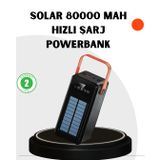 Powerbank Hızlı Şarj Solar Güneş Enerjili Çok Girişli - Lisinya