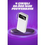 Powerbank Şarj Cihazı 4 Çıkışlı 20.000 Mah Powerbank Taşınabilir Çoklu Giriş