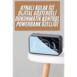 Powerbankli Bluetooth Kulaklık Yüksek Ses Aynalı Çift Dijital Gösterge Ekranı - KR0025-5MUL24 - Çok Renkli