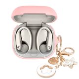 Powerbeats Pro 2 Kulaklıklar için Silikon Kılıf Kapak Şık Bling Anahtarlıklı - Beats Powerbeats Pro 2 ile Uyumlu, Kadınlar için Koruyucu Kılıf, Darbeye Dayanıklı ve Taşınabilir (Pembe)