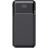 Powerboost Nıght 135B 10000MAH PD20W Hsc 22.5W Dahili Kablolu LCD Gizli LED Siyah Taşınabilir Şarj Cihazı Powerbank