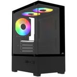 Powerboost Pb-M5001b 500W 3-12Cm Rainbow Fanlı Usb 3.0 Seaview M-Atx Gaming Siyah Kasa Boş Bilgisayar Kasası