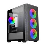 PowerBoost PB-P2252BB ARGB Fanlı Siyah Micro ATX Gaming Bilgisayar Kasası