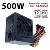 Powerboost Pb500ar 500W Apfc 2*Pcı-E 6+2 Pin 12Cm Siyah Fanlı Atx Power Supply