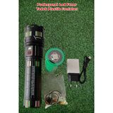 Powerdex 50W Şarjlı Ledli Profesyonel Su Geçirmez El Feneri 5.000Lm 24000Mah 30A Lityum Pil Ip65 (Typ-C Şarj + Powerbank