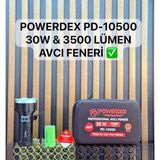 Powerdex Pd-10500 Profesyonel Avcı Feneri | 30W, 3500 Lümen, Su Geçirmez, Yedek Parça + Aparatlar Dahil