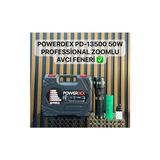 Powerdex PD-13500 Profesyonel El Feneri | 50W – 5000 Lümen – 24000 Mah – Zoom – Su Geçirmez - Metal Gövde - Siyah - 50 W