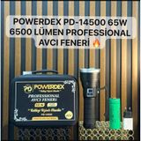 Powerdex Pd-14500 65w 6500 Lümen Profesyonel Avcı Feneri Güçlü El Feneri Uzun Menzilli El Feneri Siyah
