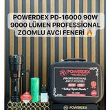 Powerdex PD-16000 90W 9000 Lümen Profesyonel Zoomlu Uzun Menzilli Avcı El Feneri LED Özellikli