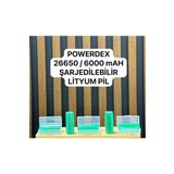 powerdex Pd-26650 6000 Mah: Yüksek Kapasiteli 3.7v Li-on Şarj Edilebilir Lityum Orijinal Yedek Pil