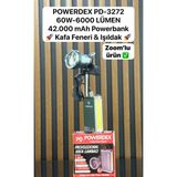 Powerdex PD-3272 Profesyönel Kafa Lambası 6000 Lümen Su Geçirmez Zoomlu Kafa Feneri
