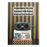 powerdex PD-556 Bluetooth Hoparlör RGB Işıklı Taşınabilir Speaker USB / AUX / FM Radyo / Stereo Bass Ses Sistemi