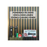 powerdex PD-6699 El ve Kamp Feneri | 20W, 2000 Lümen, 6000MAH Batarya, Su Geçirmez, Çok Fonksiyonlu