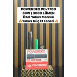 powerdex pd-7700 30w-3000 lümen su geçirmez süper yakıcı güç el feneri