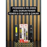 Powerdex PD-9999 Profesyonel Tamirci Lambası | Cob LED – 360° Döner Başlık – Mıknatıslı – Çakar Mod – Şarjlı - Siyah