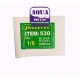 Powerex 530 Model 1/0 Black Nickel Kutu Balık İğne 100 Adet - Balık İğnesi 100'Lü Kutu