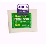 Powerex 530 Model 5/0 No. Bronz Kutu Balık İğnesi 100 Adet - Büyük Boy Sazan İğnesi 100'Lü Kutu