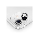 Powerfox Apple iPhone 11/12 ile Uyumlu Swarovski Taşlı Siyah Kamera Lens Koruyucu