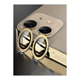 Powerfox Iphone 11/12/12 Mini Uyumlu Alüminyum Alaşım Tempered Glass Kamera Lens Koruyucu(2'Li Set) Gold